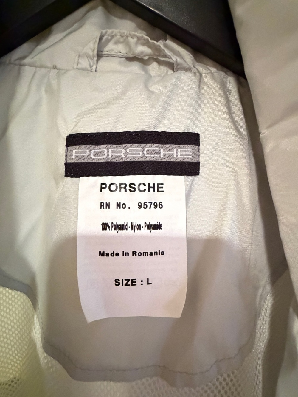 Porsche Design White Sleeveless Zip Front Vest with Black Trim - Picture 8 of 9
